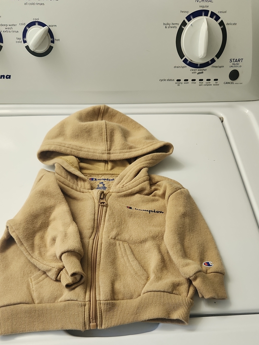 Champion Toddler Hooded Zip Jacket in Tan
